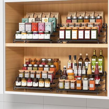 RCHYFEED Spice Rack Organizer for Cabinet Pantry, 4 Tier Spice Rack Countertop