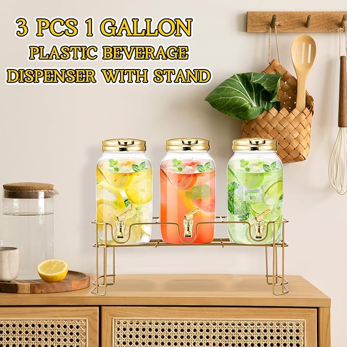Tanlade 3 Pcs Plastic Drink Dispenser