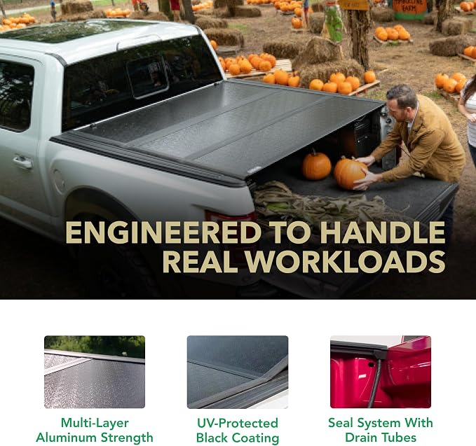 Gator EFX Hard Tri-Fold Truck Bed Tonneau Cover - Secure Cargo Protection - Sleek Low-Profile Tri-Fold Design - Fits 2014-2019 Chevy GMC Silverado Sierra Limited 1500 - 5'10" Bed