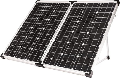Go Power GP-PSK-90 90W Portable Folding Solar Panel Kit, 10 Amp Solar Controller, Adjustable Folding Legs, SAE & XLR Plug Adapters, Includes Heavy Duty Carrying Case