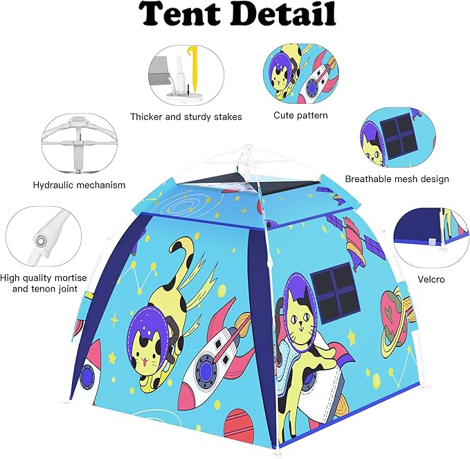 Outdoor Multi-Purpose Play House for Toddlers-Easy to Set up and Pop up Play Tent with Tunnel and Playhouse Kids Indoor Outdoor, Outdoor/Indoor Kid's Pop Up Play House, Gift for Toddlers(Cat)
