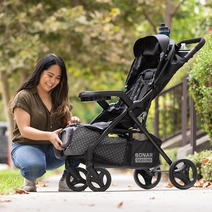 Baby Trend Passport Seasons Travel System with EZ-Lift™ Infant Car Seat, Journey Black