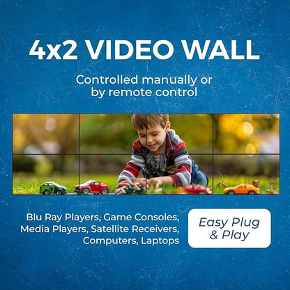 OREI 4K 8x8 Seamless HDMI Matrix Switch Video Wall Controller HDMI Processor