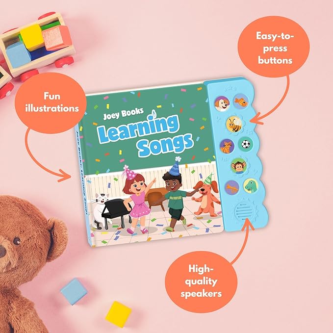 Learning Songs, Press and Play Song Book Nursery Rhymes, Button and Sound Module, Classic Nursery Rhymes and Children's Music