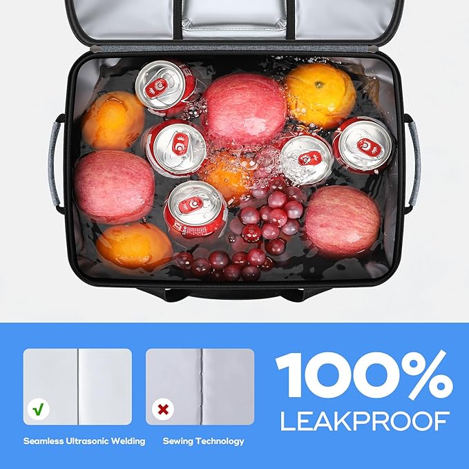 Maelstrom Collapsible Soft Cooler Bag, 24/30/60/75 Cans Beach Cooler, Ice Chest, Leakproof & Portable for Beach, Camping, Road Trips & Grocery Shopping