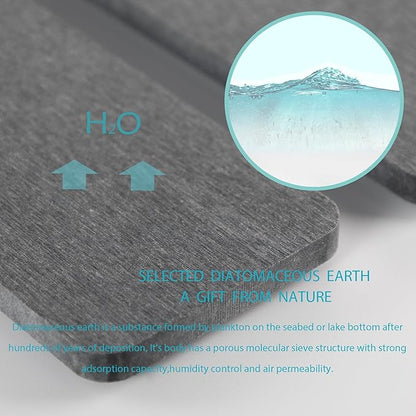 NiuYichee 2 Pcs Water Absorbing Stone Trays, Kitchen/Bathroom Sink Soap Dish