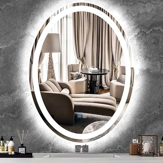 30 x 20 Inch Oval Vanity Mirror