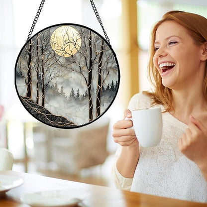 AMDERVEN Stained Glass Window Hanging