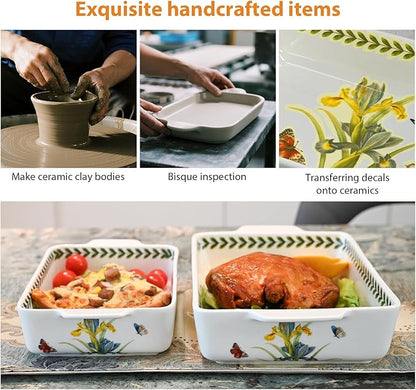 ACMLIFE Ceramic Casserole Dish Set, Ceramic Baking Dish