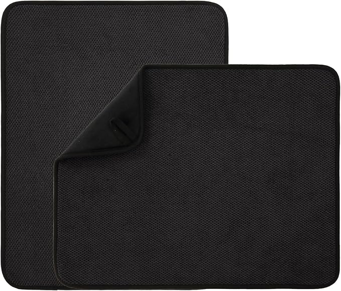 2 Pack Microfiber Dish Drying Mat