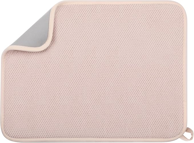 GeeRic Microfiber Dish Drying Mat Happy New Year, Super Absorbent Kitchen Dish