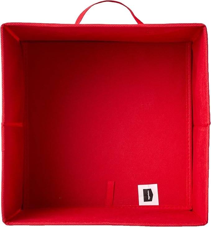Amazon Basics Cube Organizer Storage Bins Handles, Collapsible Fabric,