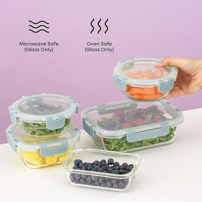 JoyJolt 24pc Borosilicate Glass Storage Containers