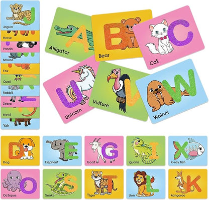 Sandpaper Letters Cards for Toddlers 3+,Word Games,Speech Therapy Toys for 3 4 5,Sensory Products, Educational Flash Cards,Learn Animals and Others