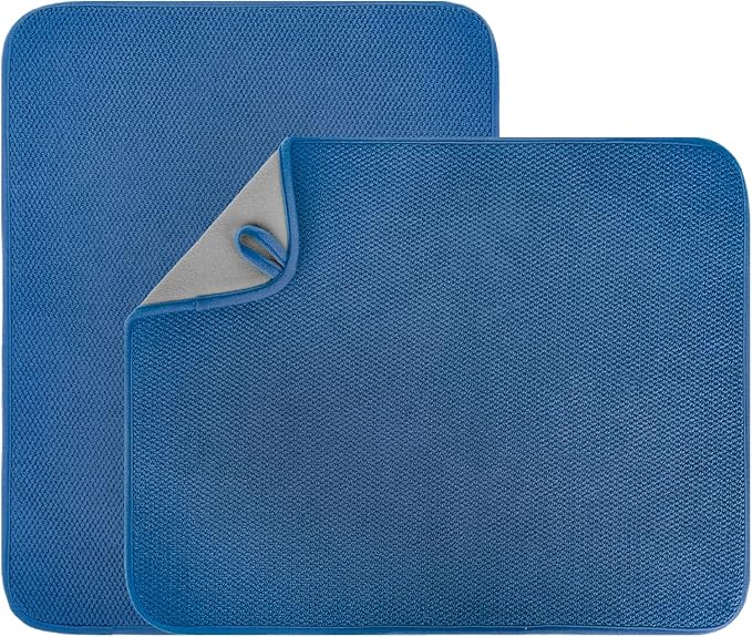 2 Pack Microfiber Dish Drying Mat
