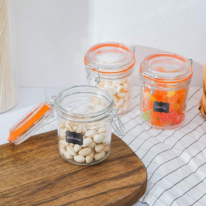 Glass Jars With Airtight Lids, Mason Jars 8 oz, Glass Jar With Leak Proof