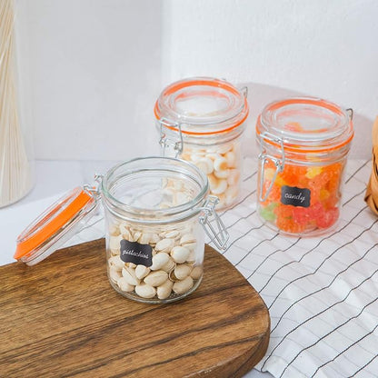 Glass Jars With Airtight Lids, Mason Jars 8 oz, Glass Jar With Leak Proof