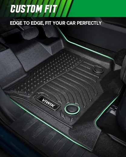VIWIK Ford Escape Floor Mats - Custom Fit for 2013-2019 Models, All Weather Protection, Easy to Clean, Non-Slip TPE, 3D Scanning Design, Waterproof, Odorless, Durable, High Edge, Full Coverage
