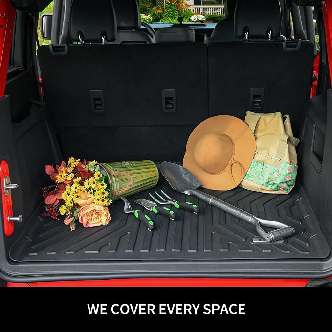 OEDRO Cargo Liner Fit for 2010-2024 Toyota 4Runner Standard Cargo Mats (No 3rd Seat or No Sliding Cargo Deck), All Weather Protection Custom Fit 4Runner Cargo Trunk Liners