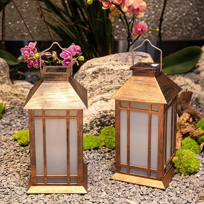 Afirst Solar Lantern Outdoor, Hanging Lights Decorative Outdoor Lighting Waterproof Umbrella Lights for Patio Garden, Table,Party Decor, 2 Pack