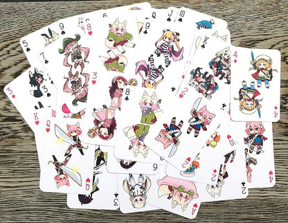 Anime Playing Cards # Poker Deck 54 Cards All Different # NAGA U Kawaii Anime Chibi Cute Manga