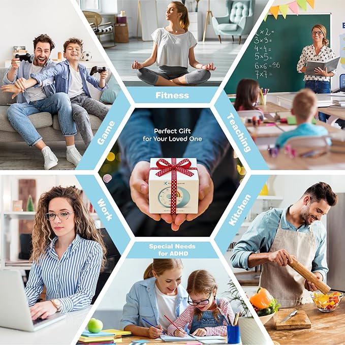 Visual Timer for Kids, 60-Minute Countdown Timer for Classroom Office Kitchen