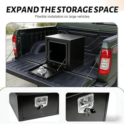 30" Underbody Truck Tool Box, Heavy Duty Steel Underbody Toolbox with T-Handle Lock & Weatherproof Seal, Lockable Truck Trailer Tool Box for Pickup, Flatbed, RV, Van, Utility Tractor - 30 x 18 x 18