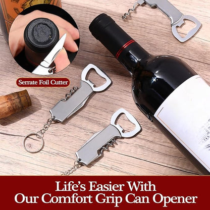 Ziliny 48 Pcs Bottle Opener Keychain Bulk Wine Bottle Beer Opener Keychain
