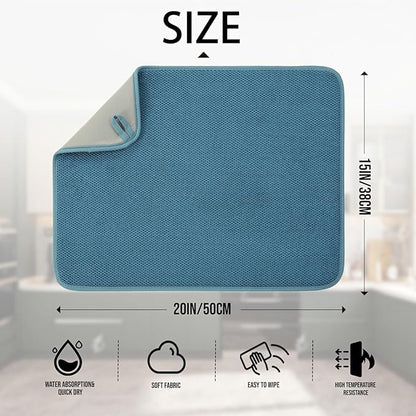 2 Pack Microfiber Dish Drying Mat