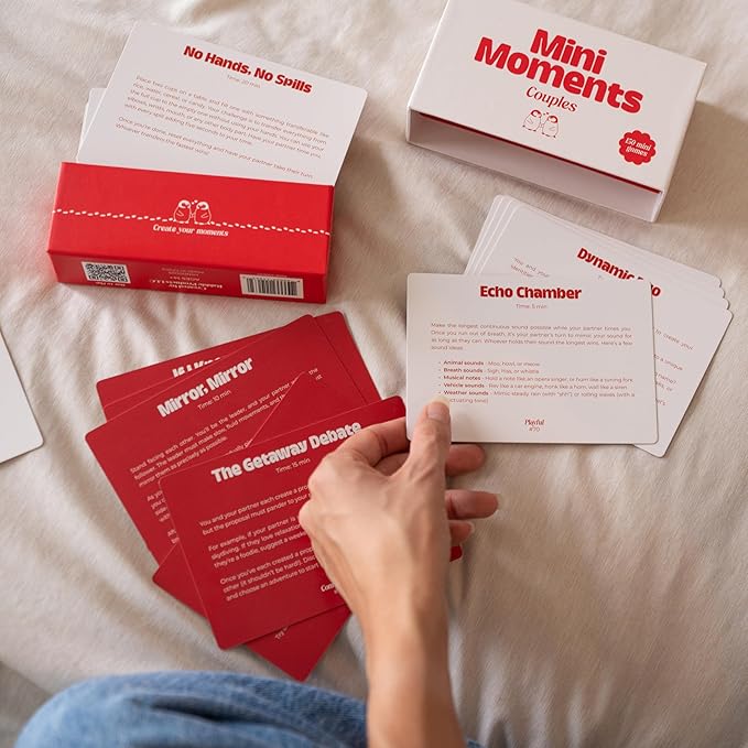 Rabble Mini Moments - 150 Couples Games and Couples Activities with Stay at Home Date Night Ideas, Perfect for Game Nights and 2 Players