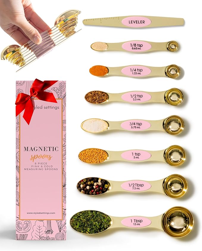 Pink Magnetic Measuring Spoons Set