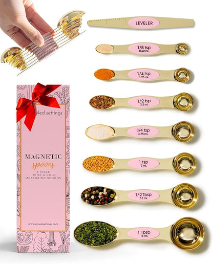 Pink Magnetic Measuring Spoons Set