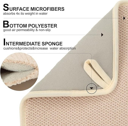 2 Pack Microfiber Dish Drying Mat