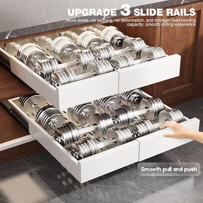 Seinloes 2 Pack Pull Out Cabinet Organizer Expandable Width and Depth, Slide