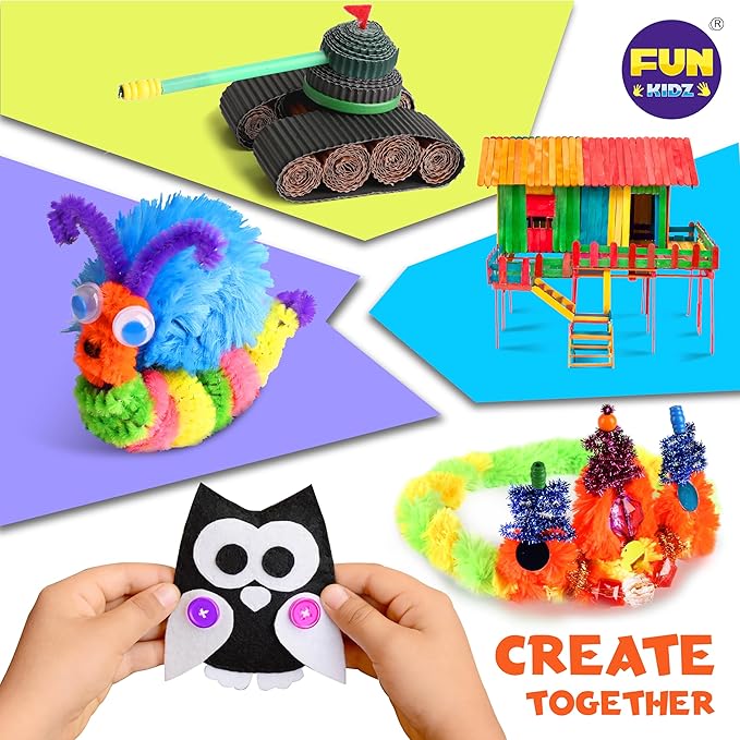3 Layers Jumbo Arts and Crafts Supplies Warehouse, Biggest Chest Box 17.91Wx12.4L Includes 1600+ Giant Craft Materials Kit for Kids 6-12 Creative Toys Birthday Gift for Preschool Girls and Boys