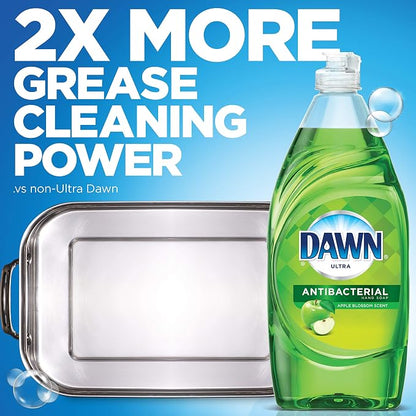 Dawn Dish Soap + Antibacterial Hand Soap, Includes 1 Dishwashing Liquid Refill Original Scent, 1 Hand Soap Refill Apple Blossom Scent, 56 Fl Oz (Pack of 2)