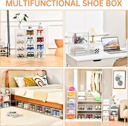 6 Pack Large Shoe Storage Box, Shoe Containers