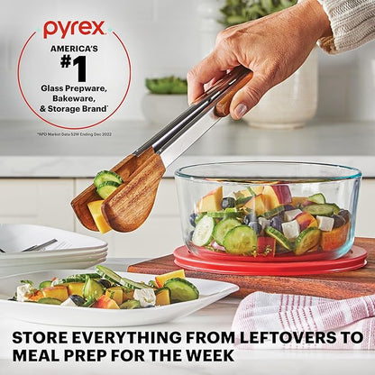 Pyrex Simply Store (12-Pack) Glass Food Storage Containers Set, (1, 2, & 3 Cup) Meal Prep Containers With BPA-Free Lids, Dishwasher & Microwave Safe