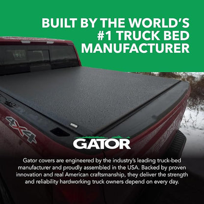 Gator Soft Roll Up Truck Bed Tonneau Cover - Easy-to-Install - No-Drill Installation - Durable Vinyl Roll Up Tonneau Cover - Low-Profile Design - 2019-2026 Chevy/GMC Silverado/Sierra 6'7" Bed