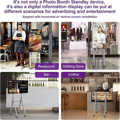 MWE Mobile Digital Signage Display 43in, Portable UHD Touchscreen Advertising