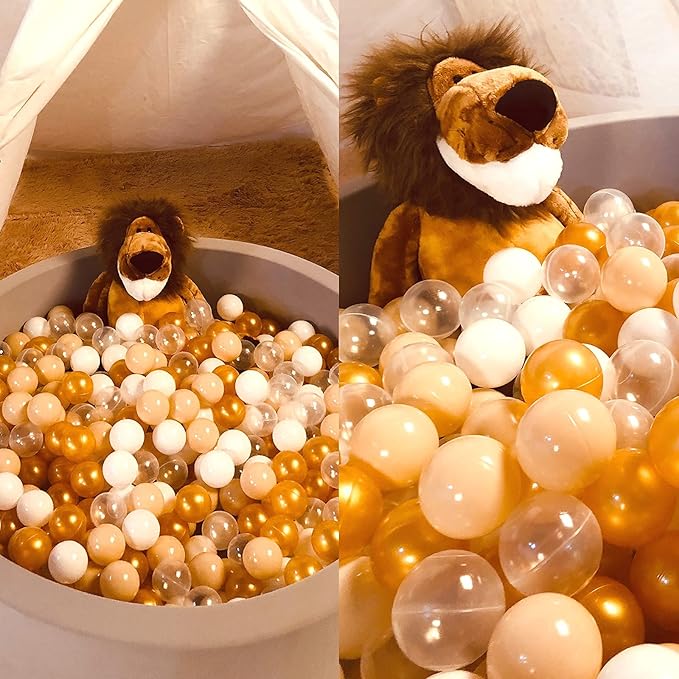 Realhaha Ball Pit Balls 50 100 200 500 Play Balls Plastic Balls for Baby Girls Toddlers Kids Play Tent Pool Playhouse Playpen Party Decoration