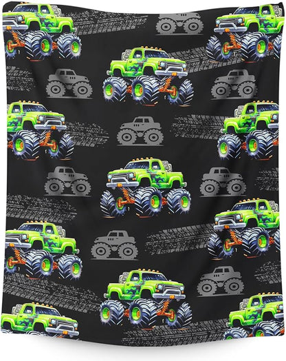 Boys Blanket Gift Truck Throw Blankets for Kids Adults, 50x60 Inches Lightweight Throw for Sofa Couch Bed Car