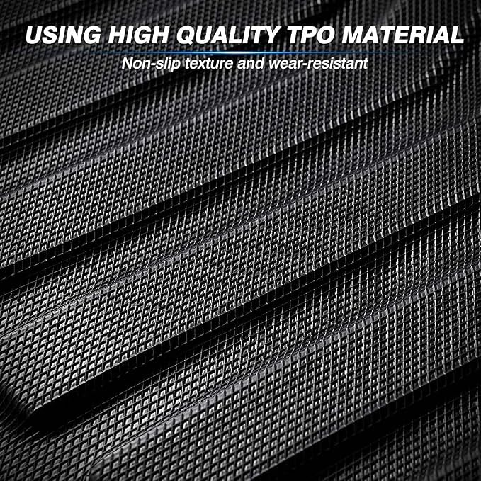 KUST Floor Mats for Tesla Model S Accessories 2012-2024 2025 (Not for Plaid/Long Range) Custom Fit Floor Liners A ll Weather Protection 1st & 2nd Row High Edge Non-Slip