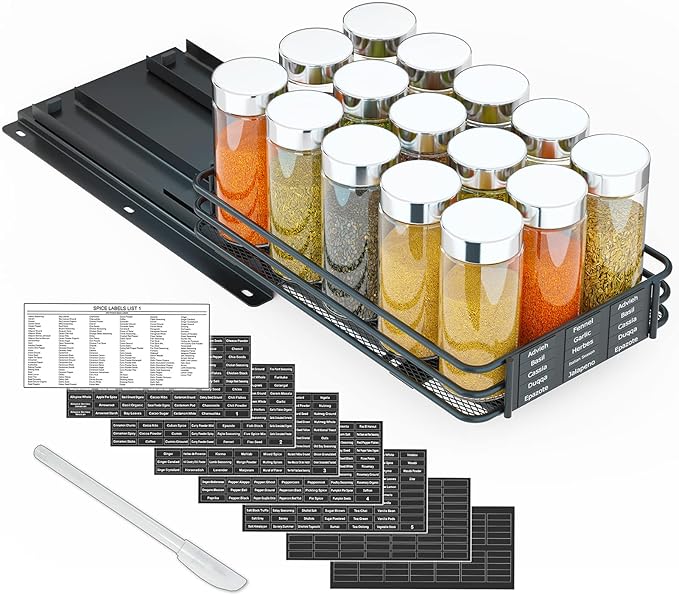SpaceAid Pull Out Spice Rack Organizer