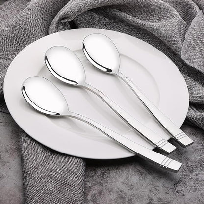 6 Pieces Large Serving Spoons, Stainless Steel Serving Spoons for Cooking, Buffet & Banquet