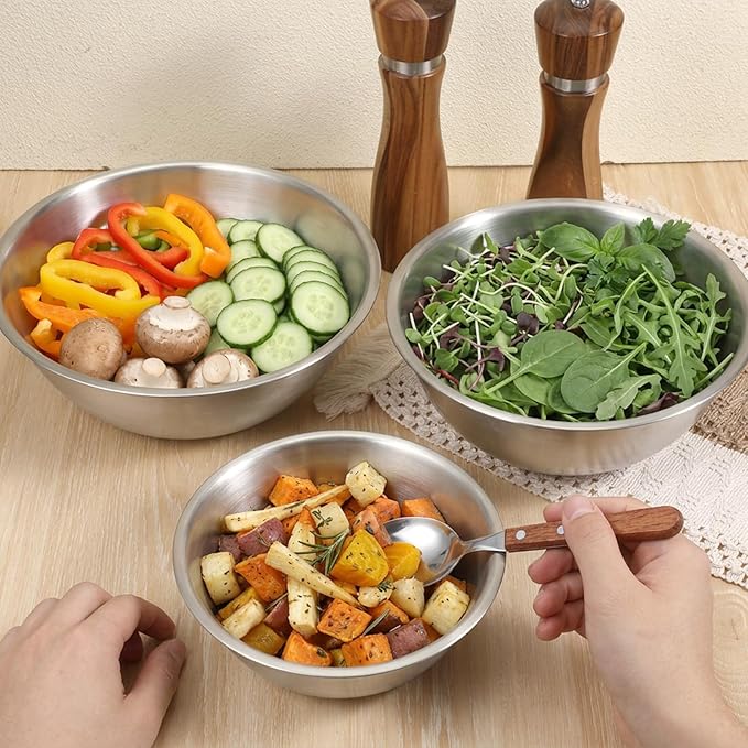 5 Pack Stainless Steel Mixing Bowls