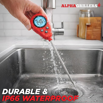 Alpha Grillers Instant Read Meat Thermometer, Digital Food Thermometer