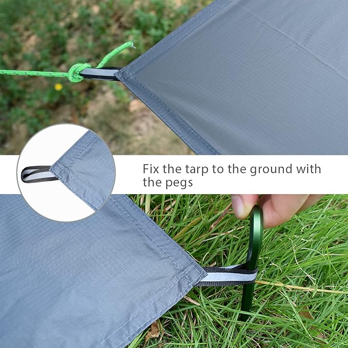 GEERTOP Portable Waterproof Tent Footprints Lightweight Camping Tent Ground Sheet Mat Sunshade Shelter for Outdoor Backpacking Hiking Picnic Travel