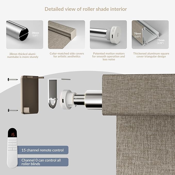 Boolegon Motorized Roller Blinds