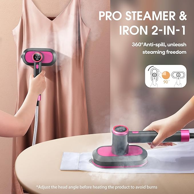 Newbealer 2In1 Pro Steam Station Iron, 1550W Turbo 3-level Steam & 3 Dry Heat